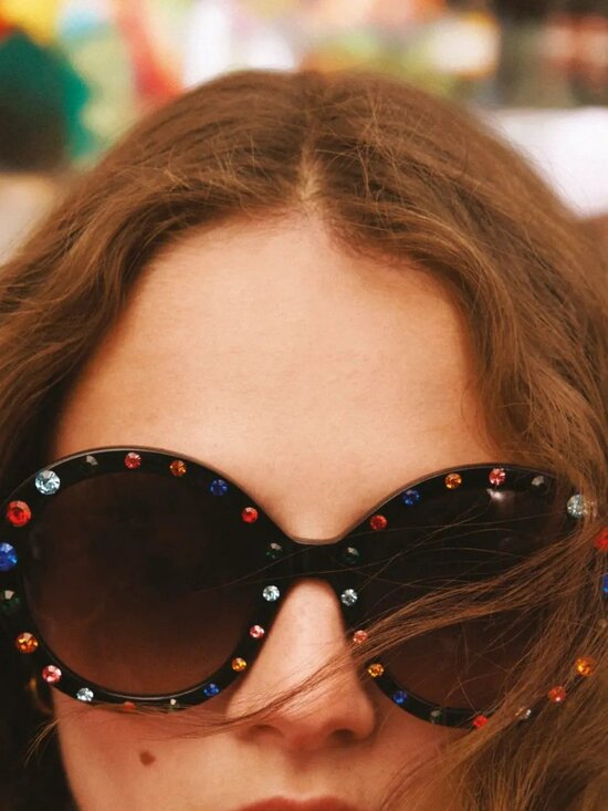 Kate Spade New York Retro zya 55mm gradient round sunglasses main image 6